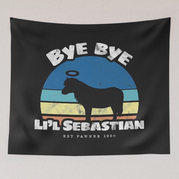 Item preview, Bye bye Li'l Sebastian • Est Pawnee 1986 (Blue) designed and sold by Gabradoodle Tees.