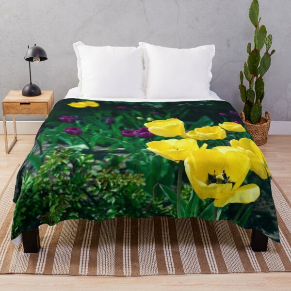 Item preview, Field of yellow and violet tulips in bloom designed and sold by Marcia Motivos.