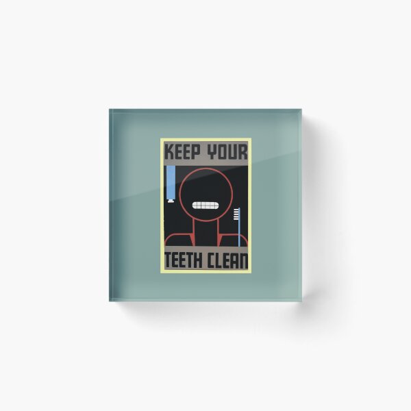 Item preview, Keep Your Teeth Clean. A WPA poster from the Depression. designed and sold by IXXIN.