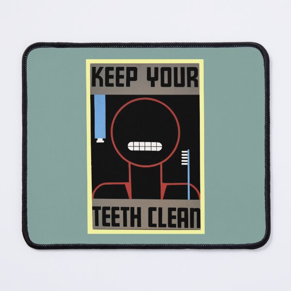 Item preview, Keep Your Teeth Clean. A WPA poster from the Depression. designed and sold by IXXIN.