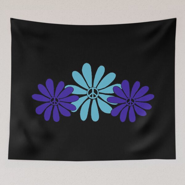 Item preview, Hippie Flower Peace Sign Aqua Purple designed and sold by Swigalicious.