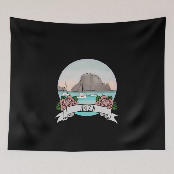 Item preview, Ibiza Es Vedra sunset - traditional tattoo  designed and sold by morganbethdraws.