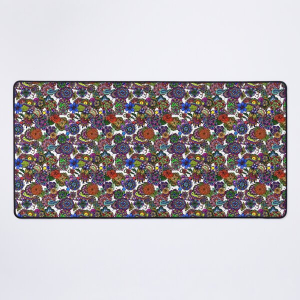 Floral Mandala Doodle Desk Mat
