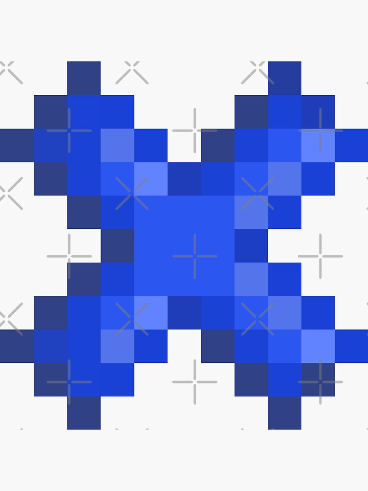 "Pixel Art Dark Blue X" Sticker for Sale by samftdstore Redbubble