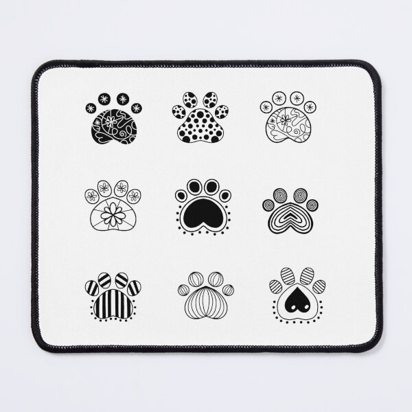 Item preview, Dog & Puppy Pet Paws Stickers Pack #2 of 3 for Dog Lovers Black White Journals Diaries Scrapbooking Sticker Books designed and sold by Hanlar.
