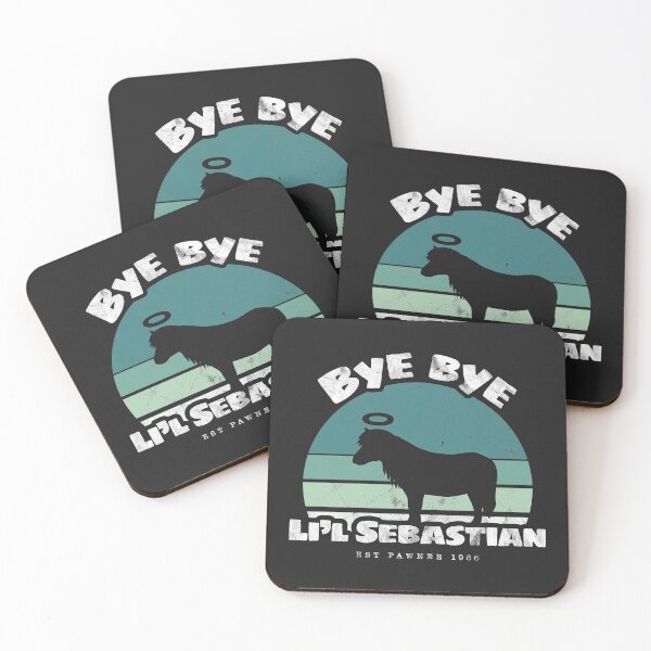 Item preview, Bye bye Li'l Sebastian • Est Pawnee 1986 (Aqua) designed and sold by Gabradoodle Tees.