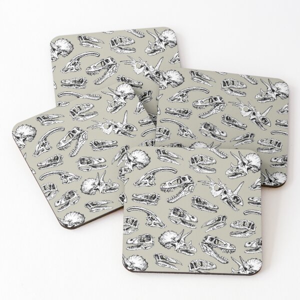 Item preview, Gray Dinosaur Skulls designed and sold by somecallmebeth.
