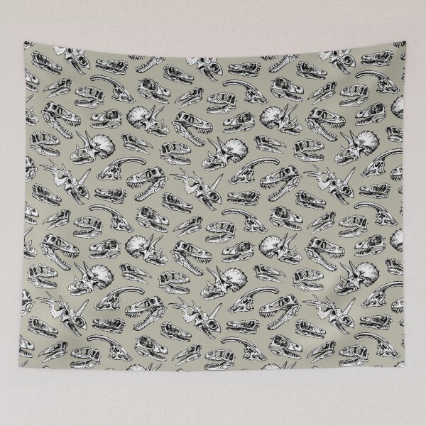 Item preview, Gray Dinosaur Skulls designed and sold by somecallmebeth.