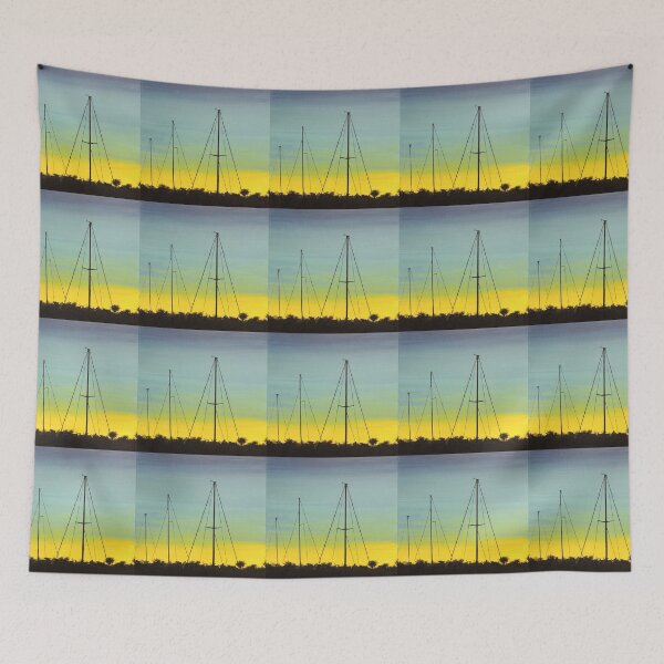 Item preview, Spacious skies with docked sail boats designed and sold by LindaZArtist.