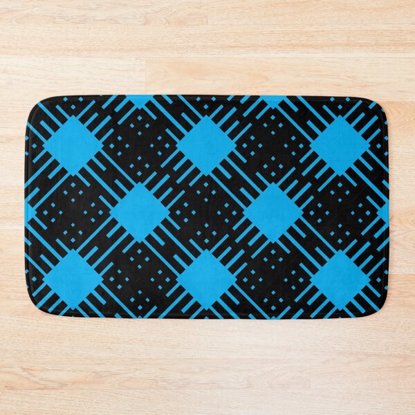 Artikelvorschau, Criss Cross Schrägstrichmuster 2 in Schwarz und Blau entworfen und verkauft von Neil Feigeles.