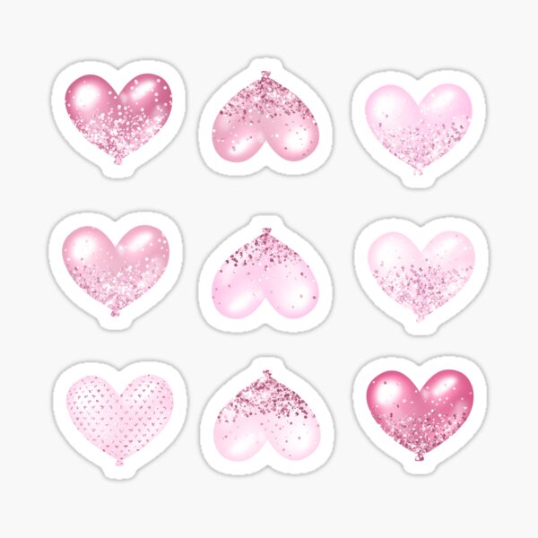 TREND Shimmering Hearts Sparkle Stickers®, 72 Per Pack, 12 Packs