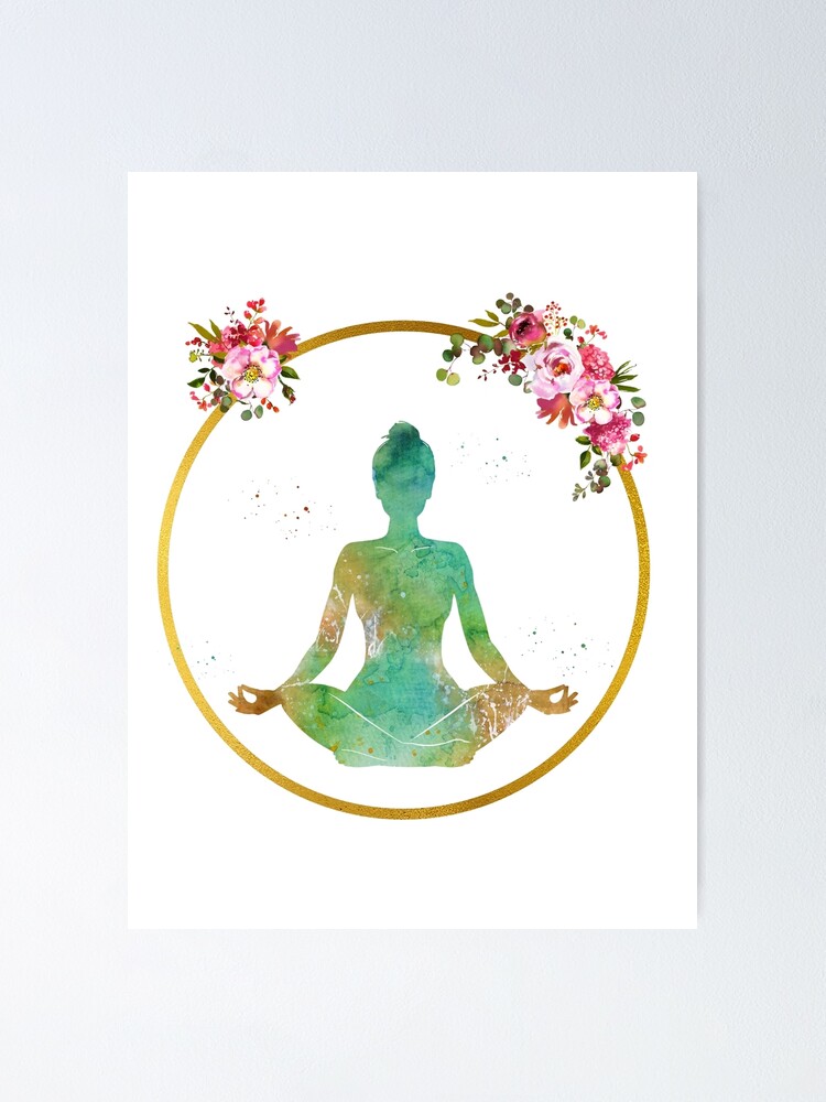 Girl in yoga lotus pose. Vector hand drawn... - Stock Illustration  [97770483] - PIXTA