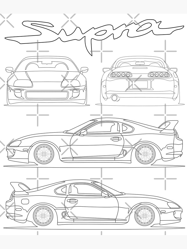 toyota supra para colorear