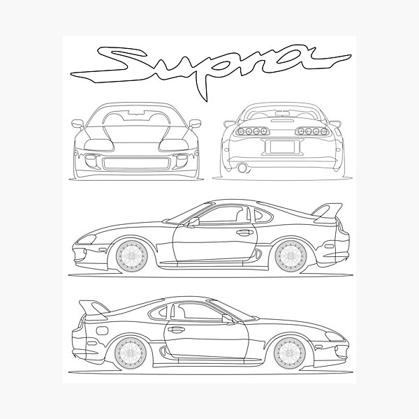 toyota supra para colorear