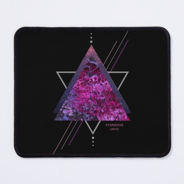 Starseeds Unite - Sacred Geometry - Acrylic Painting & Digital Art Design Mouse Pad