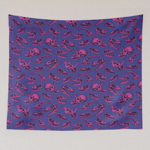 Item preview, Hot Pink & Purple Dinosaur Skulls designed and sold by somecallmebeth.