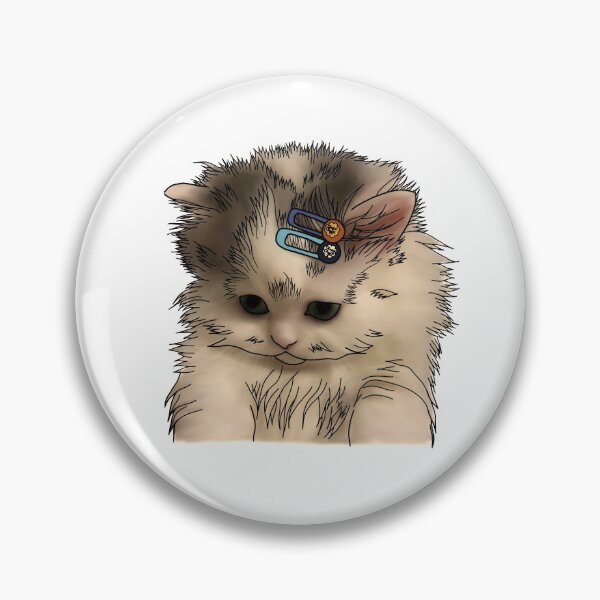 Item preview, Cat with hair clips designed and sold by Alenas-Store.