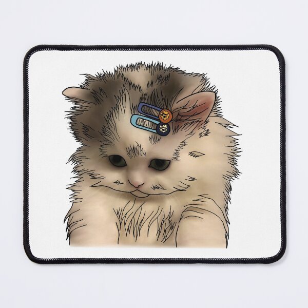 Item preview, Cat with hair clips designed and sold by Alenas-Store.
