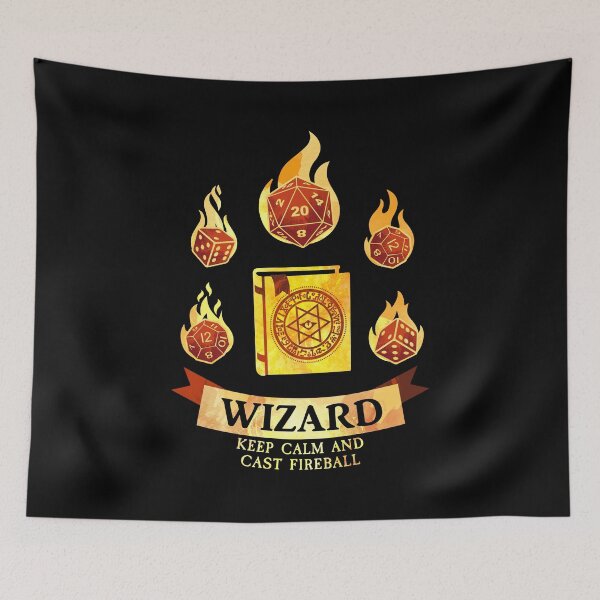 Item preview, Wizard: Keep Calm and Cast Fireball designed and sold by D20Tees.