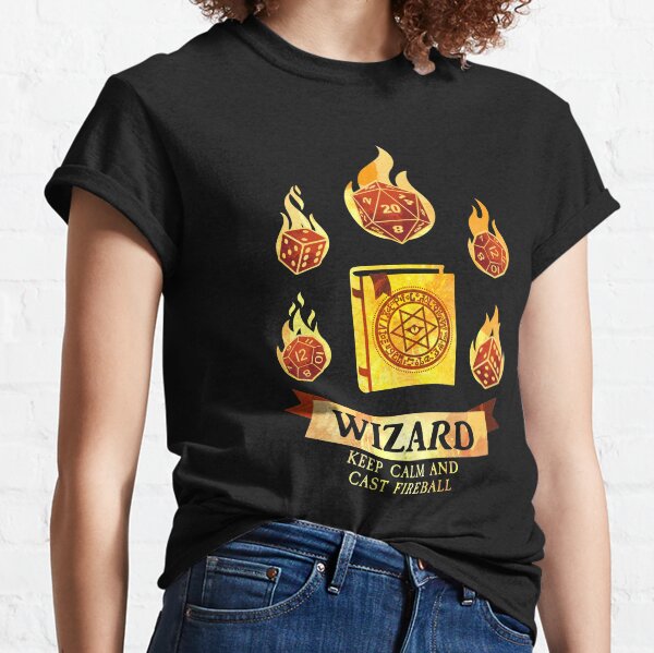 Item preview, Wizard: Keep Calm and Cast Fireball designed and sold by D20Tees.