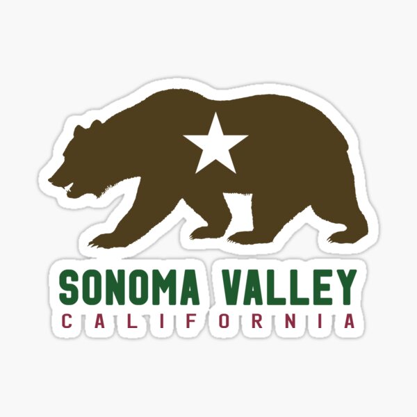 Artikel-Vorschau von Sonoma Valley Winery Kalifornien Weinliebhaber Flagge in Farbe, designt und verkauft von Capybara Clothing.