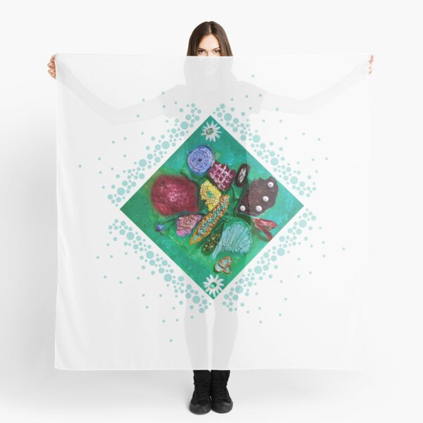 Wabi-Sabi - Perfection of Imperfection - Acrylic Painting & Digital Art Design Scarf