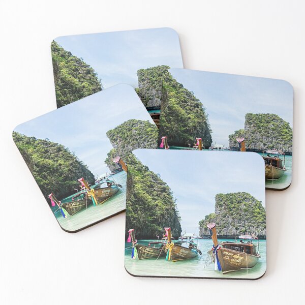 Item preview, Exotic Beach in Thailand with Colorful boats, photo designed and sold by Nostrathomas66.