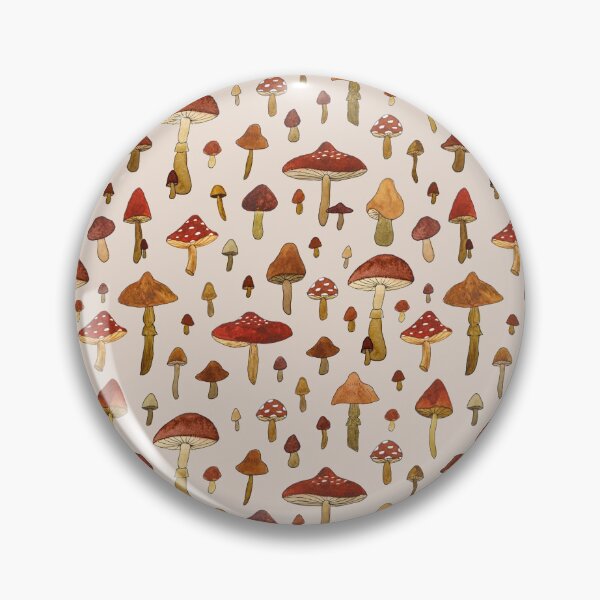Aperçu de l'œuvre Motif de champignons aquarelle créée et vendue par Lauren Ullrich.