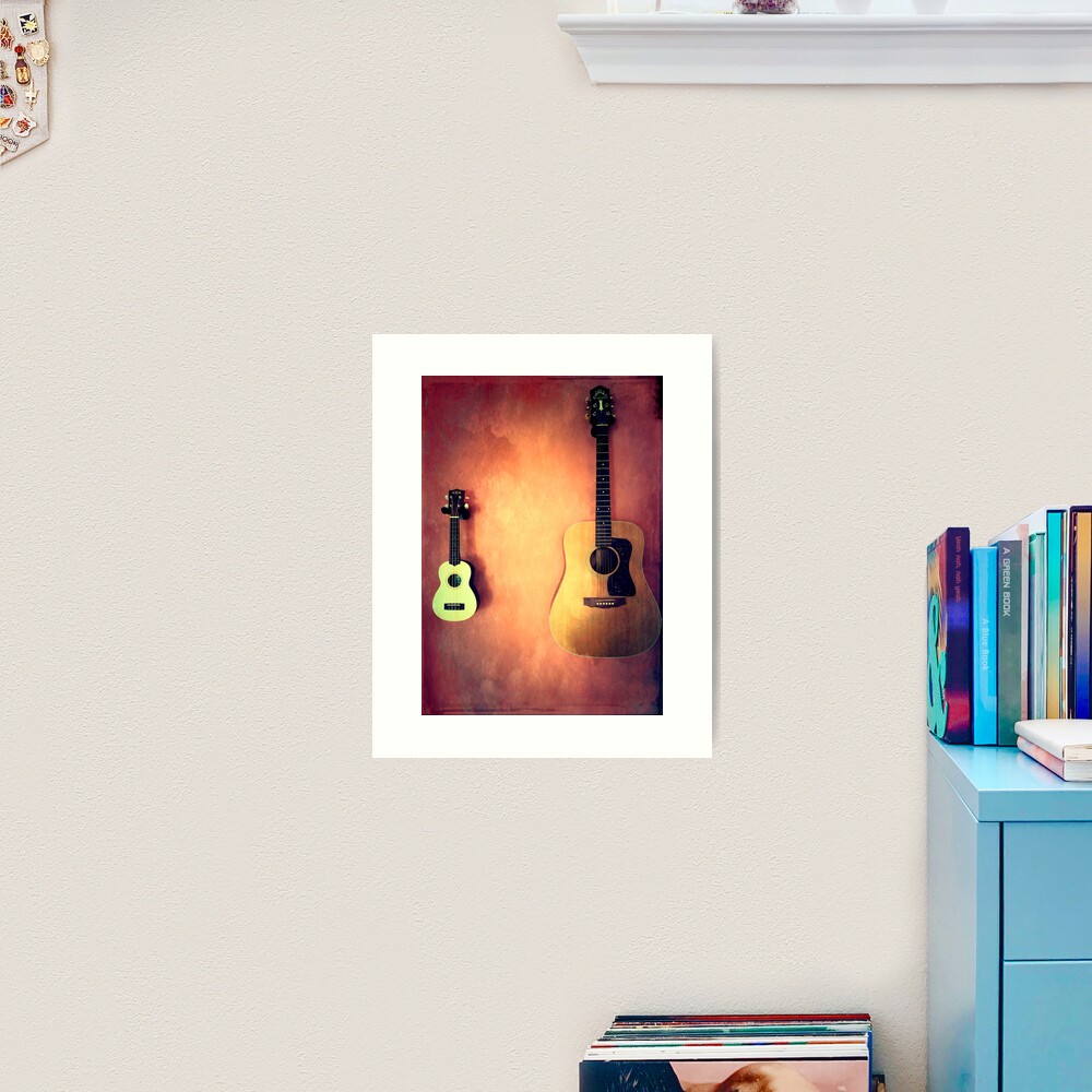 Music Lover Gift - Guitars in the Pink Photo Art - Musician Gift Art Print