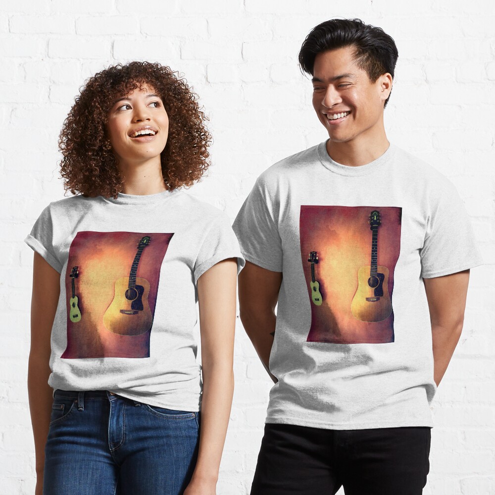 Music Lover Gift - Guitars in the Pink Photo Art - Musician Gift Classic T-Shirt