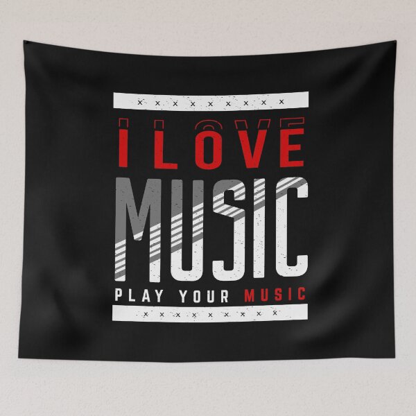 Item preview, I love Music, play your music designed and sold by angelusdark.