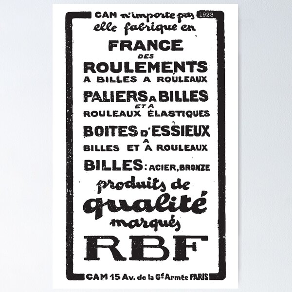 Item preview, vintage ad of bearings, 1923 designed and sold by close-up.biz.