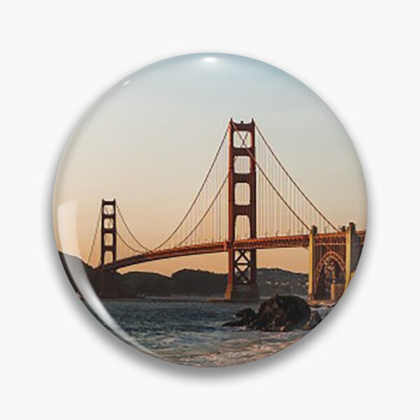 Item preview, Golden Gate Bridge from the beach photograph, San Francisco Bridge , Ocean waves, Sunset at the Golden Gate Bridge,  designed and sold by Nostrathomas66.