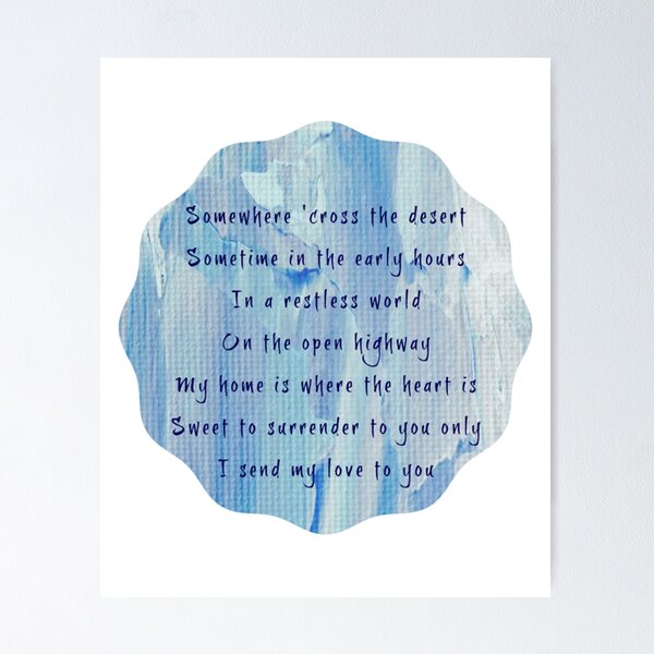 Artikelvorschau, Erasure Lyrics on Arty Blue Design - Blue Savannah (Blue) entworfen und verkauft von TRAVIS-DSN.