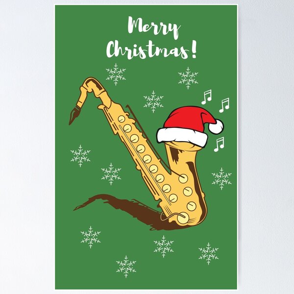 Item preview, Merry Christmas! Sax Red Hat Design with Snowflakes designed and sold by glide-products.