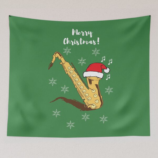 Item preview, Merry Christmas! Sax Red Hat Design with Snowflakes designed and sold by glide-products.