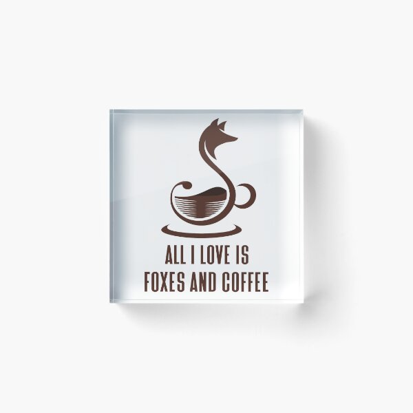 Item preview, All I Love Is Foxes and Coffee - Trendy Running Fox Gift Idea For Fox and Coffee Lovers designed and sold by Prince - Bestseller ★★★★★.