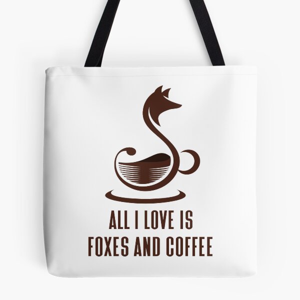 Item preview, All I Love Is Foxes and Coffee - Trendy Running Fox Gift Idea For Fox and Coffee Lovers designed and sold by Prince - Bestseller ★★★★★.