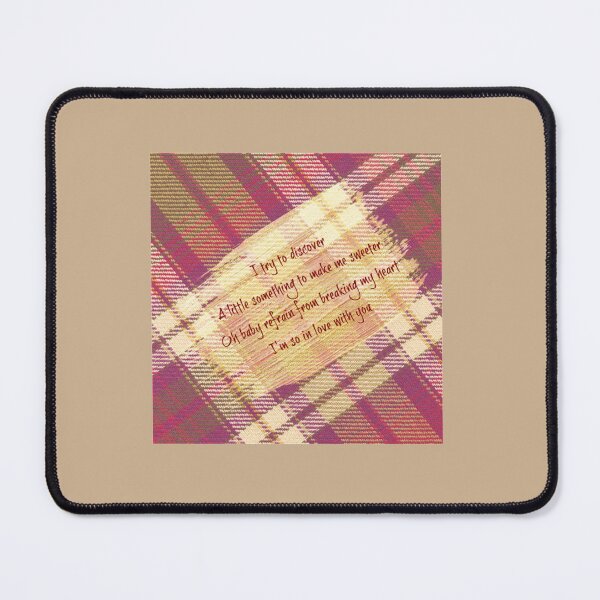 Item preview, Erasure Lyrics on Gold Paint Swish Background and Red Tartan Backing - Little Respect  T-Shir designed and sold by TRAVIS-DSN.