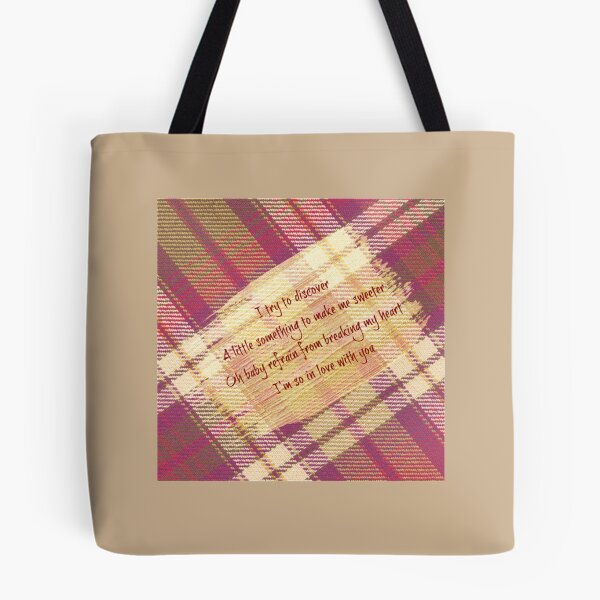 Item preview, Erasure Lyrics on Gold Paint Swish Background and Red Tartan Backing - Little Respect  T-Shir designed and sold by TRAVIS-DSN.