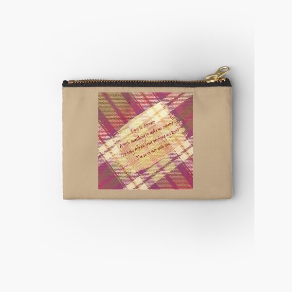 Item preview, Erasure Lyrics on Gold Paint Swish Background and Red Tartan Backing - Little Respect  T-Shir designed and sold by TRAVIS-DSN.