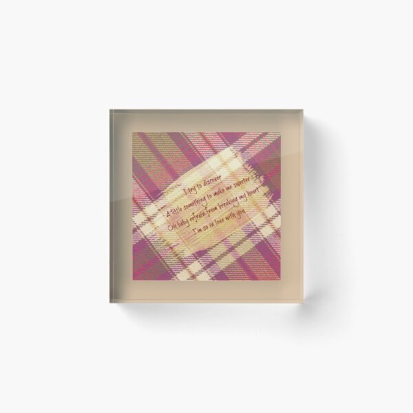 Item preview, Erasure Lyrics on Gold Paint Swish Background and Red Tartan Backing - Little Respect  T-Shir designed and sold by TRAVIS-DSN.