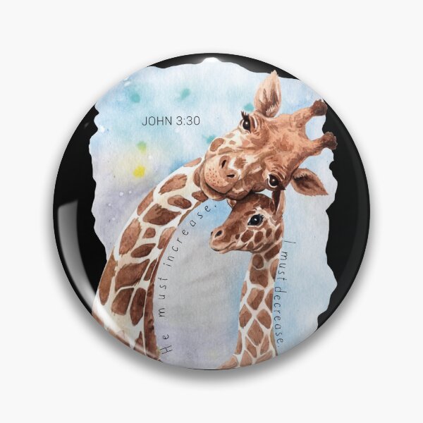 Item preview, Giraffe Mom and Baby - John 3:30 Bible Verse, Christian Design designed and sold by TheKingdomAttic.