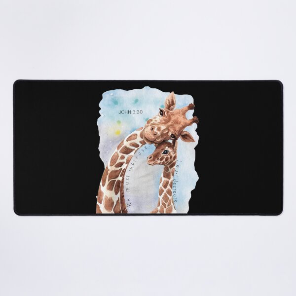 Item preview, Giraffe Mom and Baby - John 3:30 Bible Verse, Christian Design designed and sold by TheKingdomAttic.