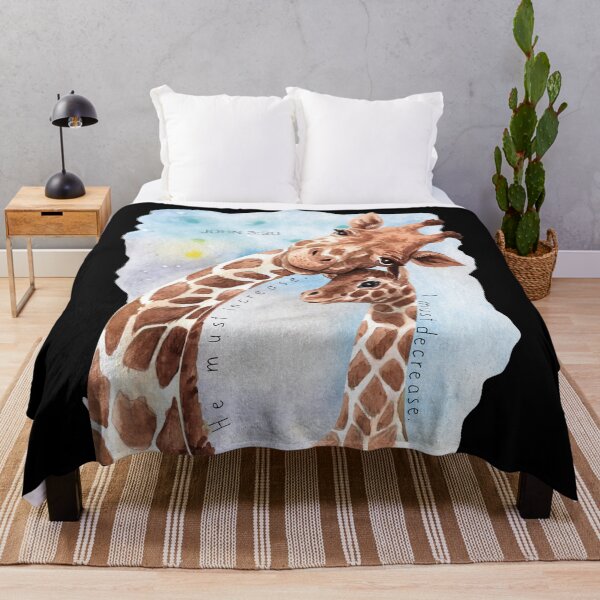 Item preview, Giraffe Mom and Baby - John 3:30 Bible Verse, Christian Design designed and sold by TheKingdomAttic.