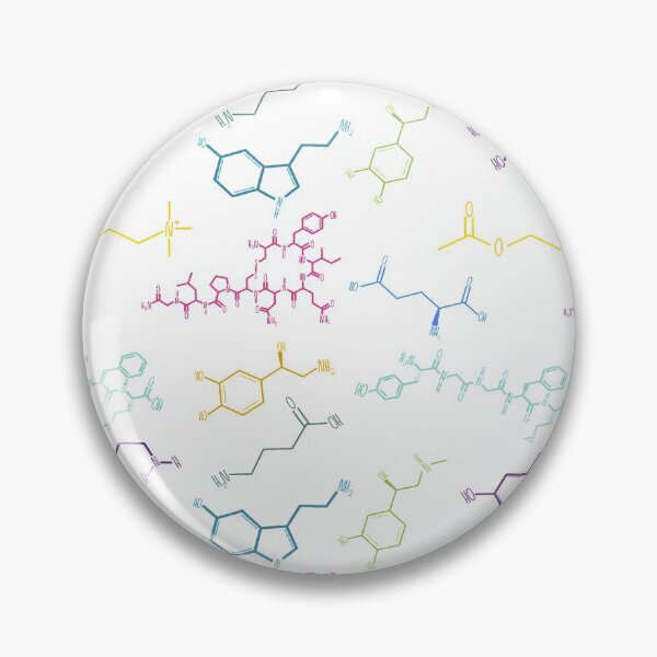 Item preview, Neurotransmitters Pattern Happy Chemicals designed and sold by GrellenDraws.