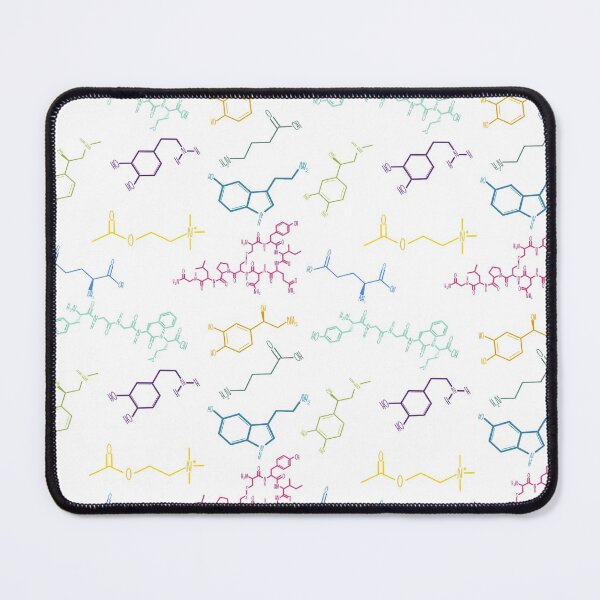 Item preview, Neurotransmitters Pattern Happy Chemicals designed and sold by GrellenDraws.