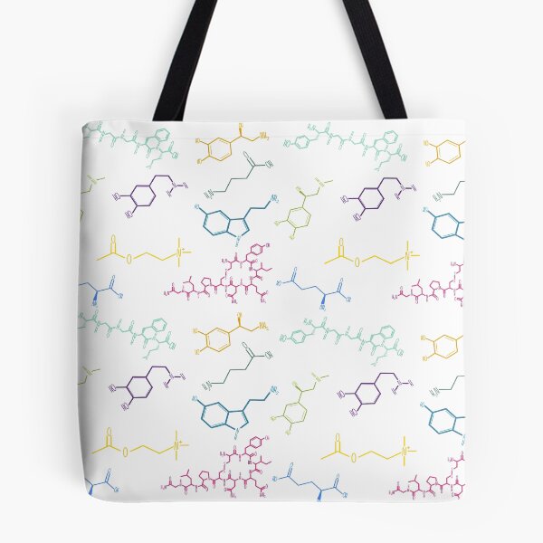 Item preview, Neurotransmitters Pattern Happy Chemicals designed and sold by GrellenDraws.