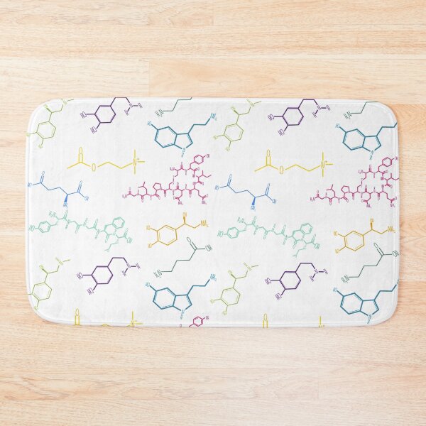 Item preview, Neurotransmitters Pattern Happy Chemicals designed and sold by GrellenDraws.