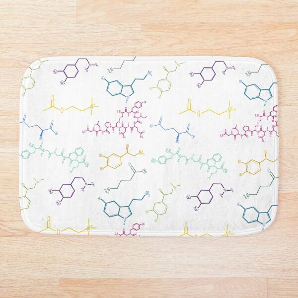Item preview, Neurotransmitters Pattern Happy Chemicals designed and sold by GrellenDraws.
